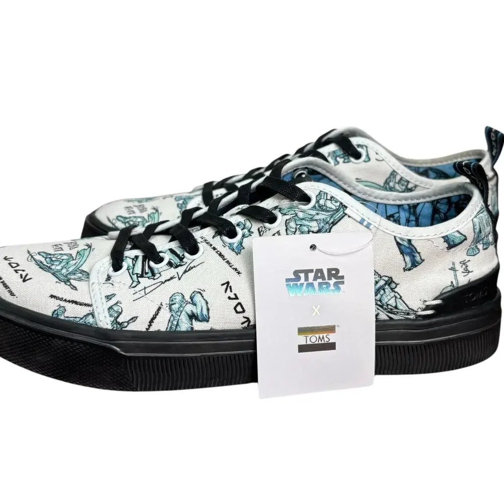 NWB Star Wars x TOMS Trvl Lite Low Men's Shoes Characters Sketch Print Size 7.5